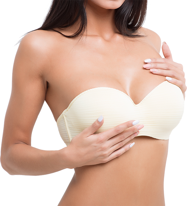 Firm and Sagging Breasts Illustration. Womenâ€™s Beauty Body Care